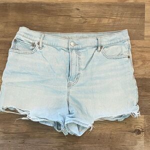 American Eagle Outfitters Light Blue High-Rise Denim Shorts